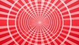 Red radial tunnel with white lines