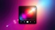 © Julia - Vibrant digital music player interface with glowing orb and smooth gradient background