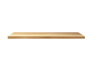 Light wood plank isolated on a transparent background shelf natural