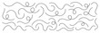 © Creativus Illustria - Curved line collection. Set of curly abstract pattern. Looping squiggle wave and curve lines. Decorative swirls and wave borders. Vector illustrator