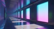 © Sobulon - Futuristic corridor with radiant illumination and vibrant color gradients