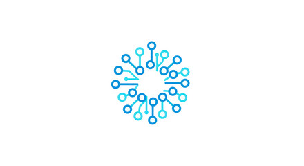 Digital network logo representing technology innovation and interconnected data systems.