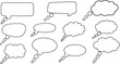 © Alis - Various hand-drawn dialogue and thought bubbles for digital design, graphic design and creative