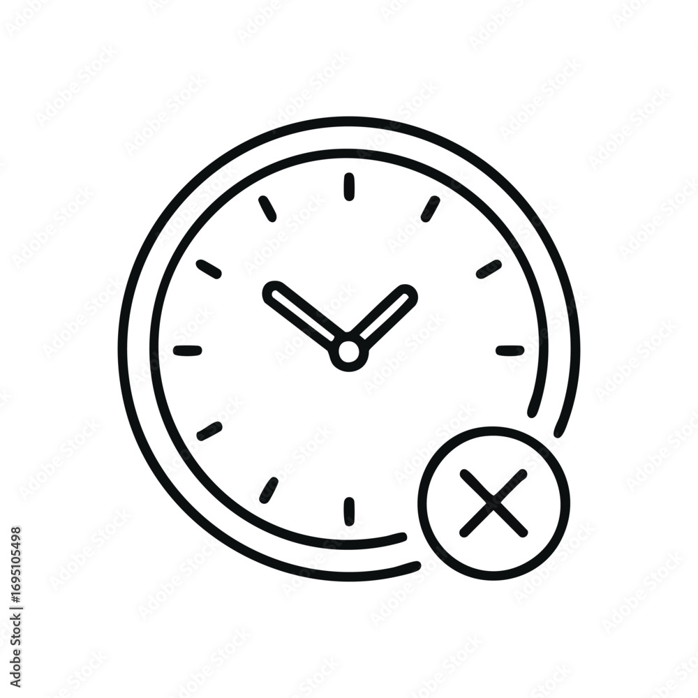 Time Limit Exceeded. This minimalist icon of a timepiece and ...