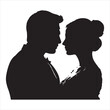 © Fuzael - Together in Shadows Love's Silent Bond  Silhouette, black color  vector
