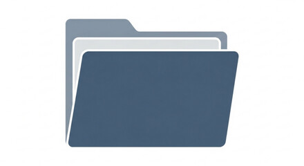 Organized digital space a file folder icon represents data management and storage