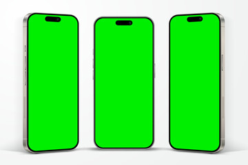 Wall Mural - realistic smartphone mockup. mobile phone vector with isolated on white background. device front vie