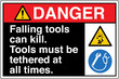 © Sign System - 22 DANGER Falling Tools Can K...