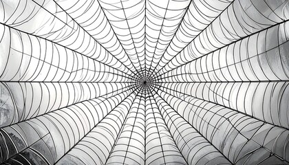 Intricate spider web pattern