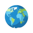 © cALeKonE - World Globe with Continents Simple Vector Illustration