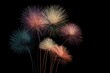 © InfoOlahraga - Colorful fireworks bursts against black