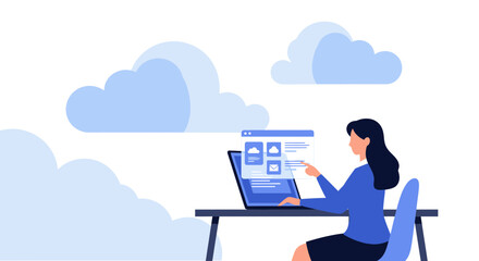Digital Collaboration: An Illustrative Depiction Of Cloud Computing And Data Interaction