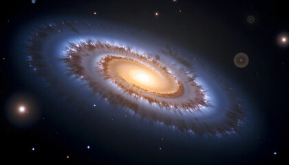 stunning spiral galaxy with glowing core in deep space