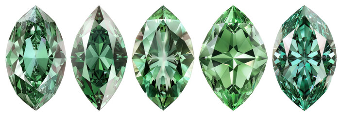 Wall Mural - Elegant green gemstones with facets