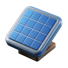 3d render of a solar panel isolated on transparent background