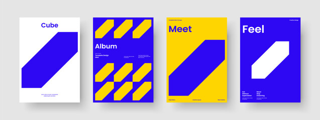 Canvas Print - modern report layout. creative business presentation design. geometric brochure template. flyer. boo