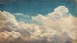 © woopics - A cloudy sky with a retro vintage postcard style effect