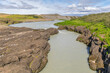 © Pierre Violet - Ravin de Brúarhlöð, depuis l'étroit pont sur la rivière Hvítá, en aval de la cascade de Gullfoss