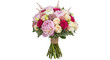 © Sayma - A beautiful bouquet of pink and white peonies and roses, isolated on white background