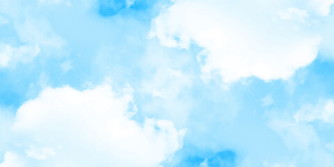 Wall Mural - blue sky with soft white clouds, natural background with fluffy cloudscape and clear atmosphere for 