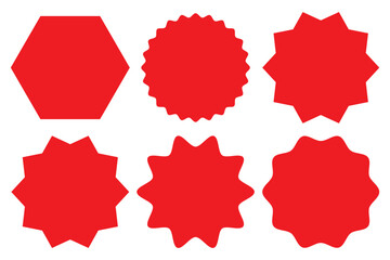 Canvas Print - Starburst badges and stickers. Starburst black sticker set - collection of special offer sale round and oval sunburst labels and buttons isolated on white background. Stickers and badges with star