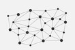 © pics3 - Minimal abstract illustration of a digital network showing interconnected nodes, symbolizing data, technology and communication