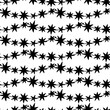 © Svetlana - pattern of a festive stretch garland with black multi-pointed stars on a string. Hand-drawn, scribbled. Seamless texture for weddings, Mother's Day, birthdays, Valentine's Day, other celebrations