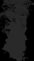Wall Mural - dark gray wispy smoke flow loop on alpha transparent background