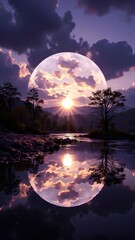 Wall Mural - sunset over the sea