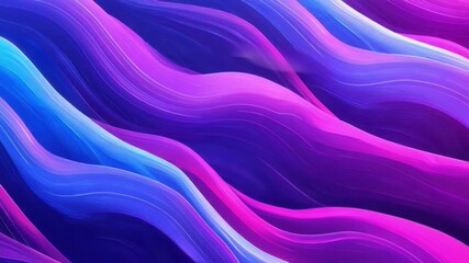 Wall Mural - abstract wave patterns with vibrant purple and blue gradients in fluid motion creating a dynamic vis