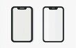 © shiyi - Phone icon vector in simple flat black outline style on white background, with two different shapes including left-side profile view and front profile view, minimal and modern design