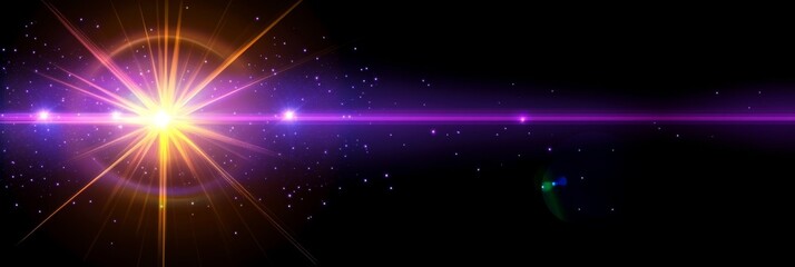 Wall Mural - stunning digital lens flare effects with bright glittering light overlays for background designs