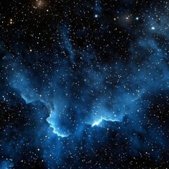 Wall Mural - stunning blue nebula illuminates the night sky, surrounded by a dazzling sea of stars and galaxies