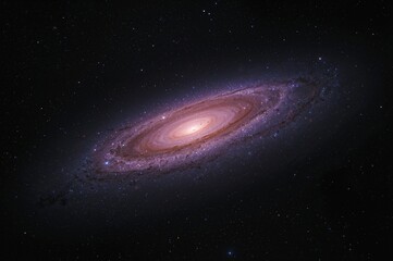 Wall Mural - deep sky photo of the andromeda galaxy in astrophotography.