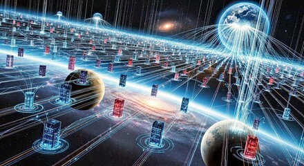 Abstract Information Network and Glowing Data Stream