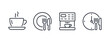 © lanastace - Lunch break editable stroke outline icon isolated on white background flat vector illustration. Pixel perfect. 64 x 64.