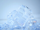 ice cubes isolated on white background