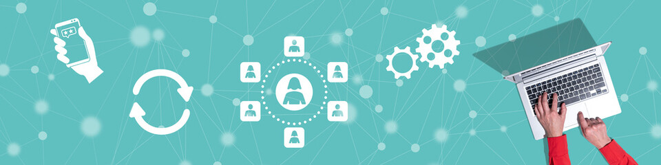 Wall Mural - Concept of influencer