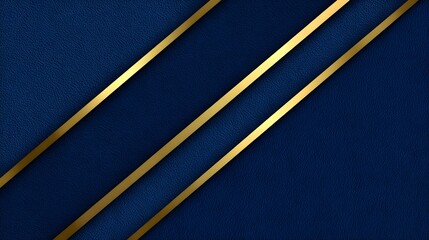 A clean and elegant minimalist composition featuring a repeating pattern of diagonal yellow lines on a deep blue background, creating a sleek and modern visual style.