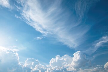 Wall Mural - sky filled with white clouds