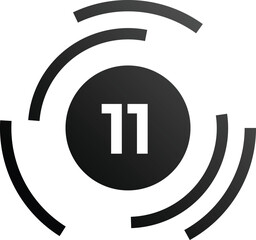 vector illustration of number style