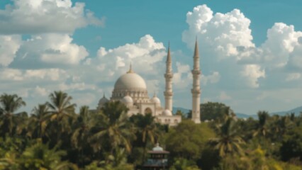 Wall Mural - blurred abstract islamic place of worship