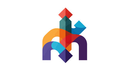 Modern Abstract Geometric Shapes: Dynamic Design for Digital Innovation & Corporate Branding