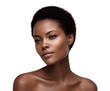 © Biru Langit Desember - Elegant african american model with refined beauty showcasing flawless skin and natural radiance with perfect features creating a timeless portrait for cosmetics and skincare