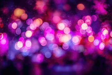 Wall Mural - abstract colorful lights blurred in a nighttime setting