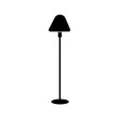 © MD - Standing floor lamp icon tall silhouette minimal modern lighting vector design illustration