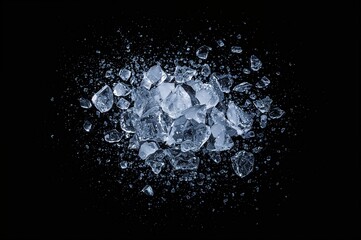 Wall Mural - Crushed ice scattered on a surface