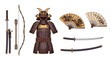 © Jessica - Traditional Samurai Warrior Outfit with Weapons: A Symbol of Japanese Heritage