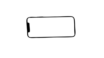 Minimalist vector illustration of a modern smartphone silhouette. Perfect for UI/UX design, app mockups, and tech presentations.
