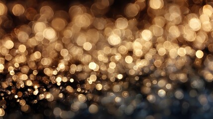 Golden Bokeh Lights: A Sparkling Abstract Background